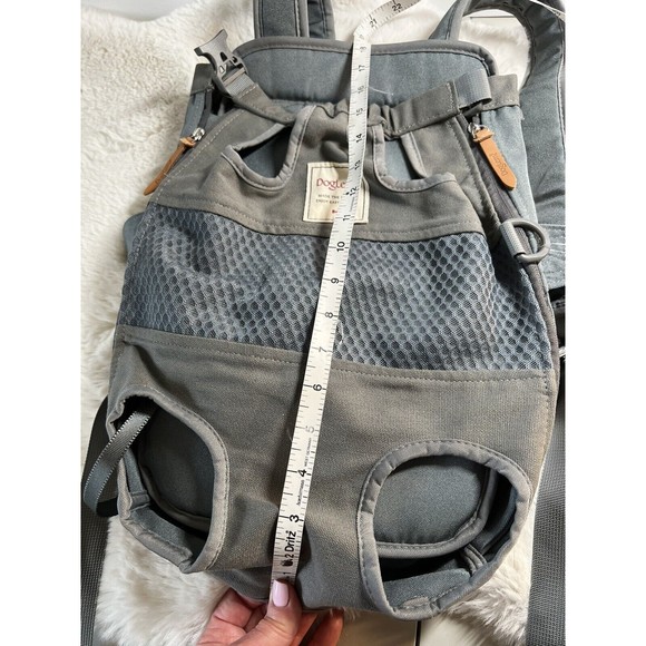 DogLemi Pet Carrier Canvas Mesh Backpack for Small-Medium Dogs Cats Gray New - Picture 9 of 9